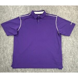 Columbia Golf Polo Mens 2XL Purple Performance Short Sleeve Contrast Stitch